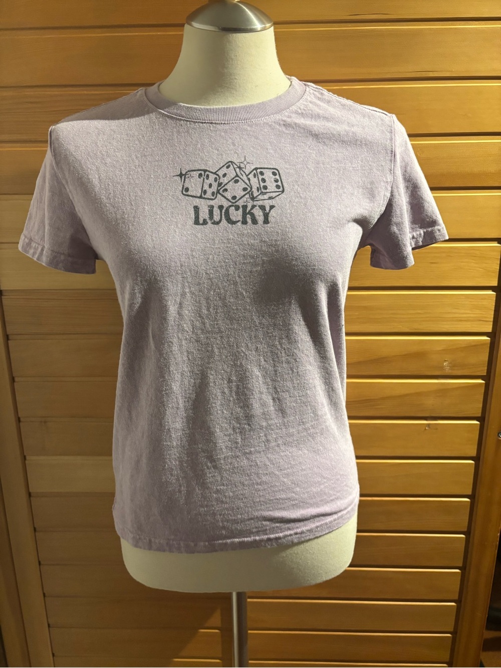 BNWT Lucky Graphic Tee - Lavender Women’s Short Sleeve Top